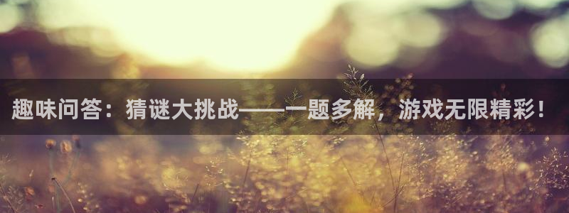高德娱乐如何注册账号：趣味问答：猜谜大挑战——一题多解，游戏